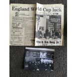 1966 World Cup Football Photos: 4 press photos of which one is of the draw in January 1966 with next