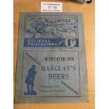 36/37 Millwall v Gateshead FA Cup Football Programme: Dated 12 12 1936 in very good condition with