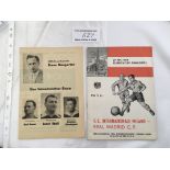 1964 European Cup Final Football Programme: Inter Milan v Real Madrid with insert team page. Very