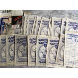 1950s Portsmouth Football Programmes: Mainly mid 50s with 27 homes to include Spurs Chelsea and