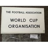 1966 World Cup Organisation Door Sign: The only one in existence removed from the Football