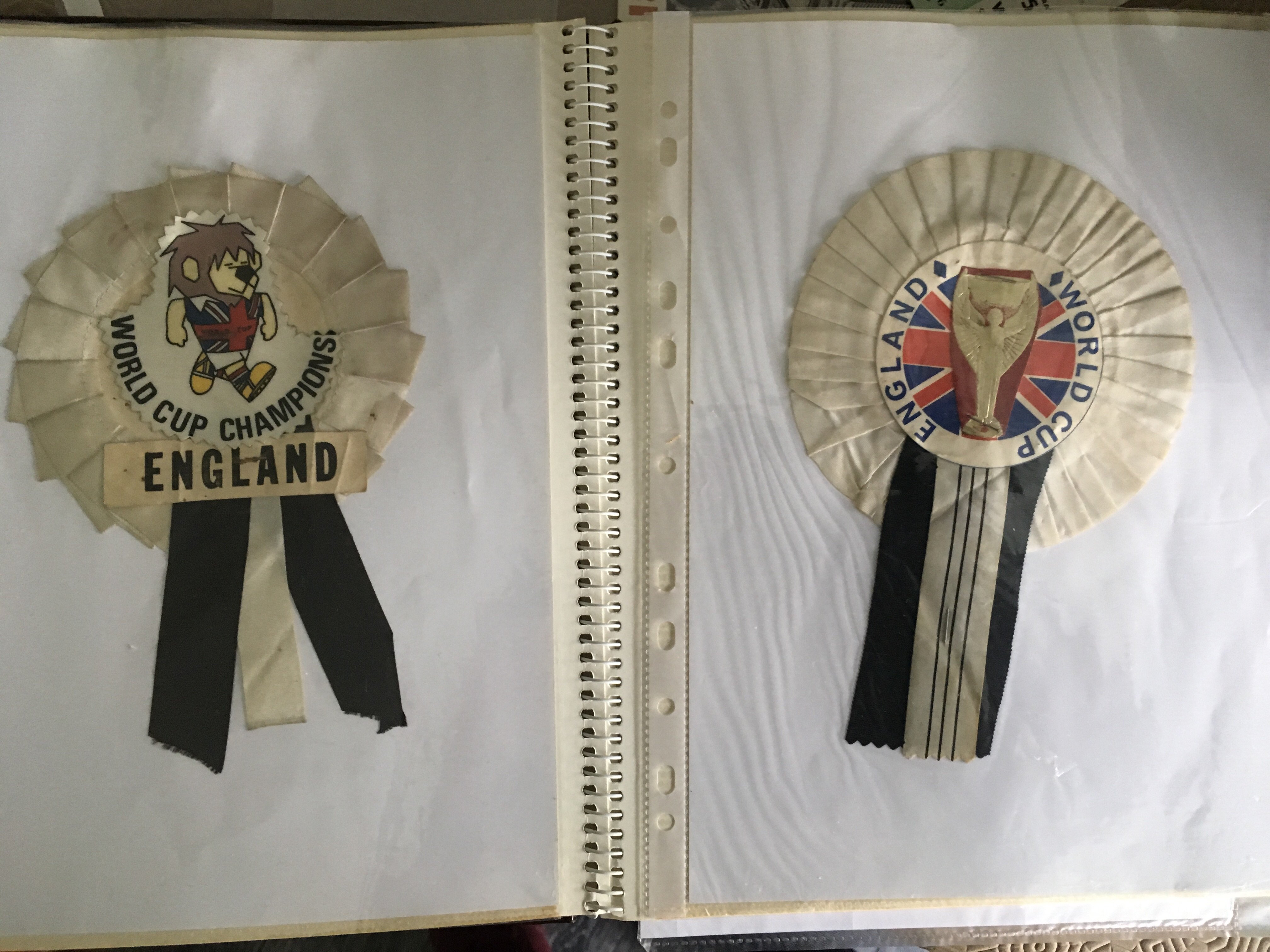 1966 England World Cup Rosette Collection: Original and all different housed in collectors folder. - Image 2 of 3