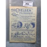 28/29 Chelsea v Port Vale Football Programme: Excellent condition ex bound Division Two match with