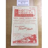 45/46 Nottingham Forest v Tottenham Football Programme: Dated 22 4 1946 with no team changes.