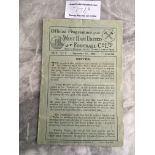 23/24 West Ham v Sunderland Football Programme: Good condition programme dated 1 9 1923 for the