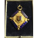 1939 Ipswich Town Hospital Cup Football Medal: Gold hallmarked medal presented to legendary