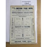 1900/01 Sheffield Wednesday v Newcastle United Football Programme: Dated 1 12 1900 in very good