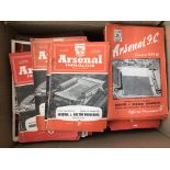 Arsenal Home Football Programmes: 4 from 49/50 then over 60 spanning the 50s. Quantity from the