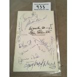 1976 PFA Signed Awards Pat Jennings Football Dinner Menu: Tottenham player Jennings won the award.