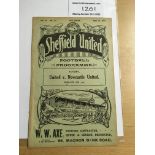 1913/14 Sheffield United v Newcastle United Football Programme: Dated 18 4 1914 in good condition