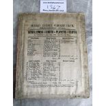 1869 WG Grace At Oval Scorecard: Gentlemen of the South v Players of the South at the Kennington
