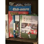 British Clubs v Foreign Clubs Football Programmes: Mainly from the 70s onwards played in the UK with