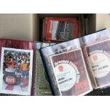 Arsenal Home Football Programme Boxes: Includes two folders with some FA Cup Finals etc.