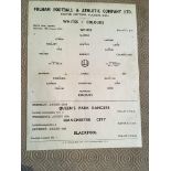 1959 Fulham Practice Match Football Programme: Single sheet with no writing dated 15 8 59. C/W