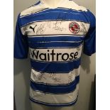 2010/2011 Reading Signed Football Shirt: Genuine autographs signed by 22 players. Short sleeve large