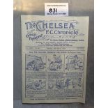 28/29 Chelsea v Wolverhampton Wanderers Football Programme: Excellent condition ex bound Division