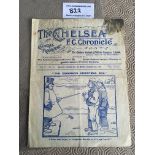 1909/10 Chelsea v Newcastle United Football Programme: 8 page gatefold programme in good condition