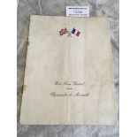 1936 West Ham v Marseille VIP Football Programme: Dated 21 10 1936 with fold and rusty staples which