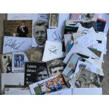 Football Autograph Collection: A wide range of small magazine pictures and identified white cards