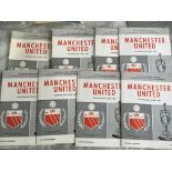 Manchester United Australian Tour Football Programmes: Seven different matches with one duplicate in