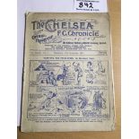 33/34 Chelsea v Huddersfield Football Programme: Fair condition League match with team changes.