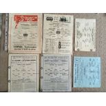 Tottenham 1940s Away Football Programmes: Nearly all have hole punch reinforcements with between 1