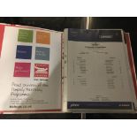 Portsmouth Football Team Sheets: 4 folders of mint condition colour home and away team sheets. (