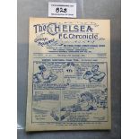 28/29 Chelsea v Stoke City Football Programme: Excellent condition ex bound Division Two match