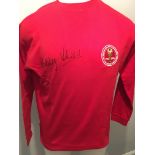 Signed England 1966 World Cup Football Shirt: Red mens England home shirt the same that England wore