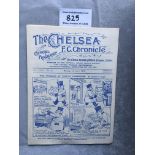 28/29 Chelsea v Grimsby Town Football Programme: Excellent condition ex bound Division Two match