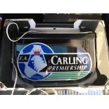 FA Carling Premiership Football Light: Large light in working order with plug attached. If your team
