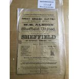 1894/95 Sheffield United v West Brom FA Cup Railway Bill: For West Brom fans travelling to the match