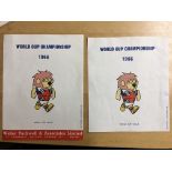 1966 World Cup Willie Collection: Includes keying, Maltese Soccer Magazine, 4 different cloth