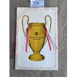 1968 Manchester United European Cup Winners Football Menu: Excellent condition menu with ribbon