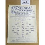 1929/30 Chelsea Practice Match Football Programme: Dated 26 8 1929. Single sheet programme in good