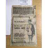 26/27 Liverpool v Newcastle United Football Programme: Dated 26 2 1927 in poor condition with no