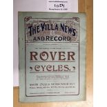 1906/07 Aston Villa v Newcastle United Football Programme: Dated 10 11 1906 in excellent condition
