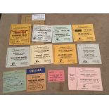 Tottenham 1960s Football Ticket Collection: Ten tickets from 62/63 to 65/66 including unused 65/66