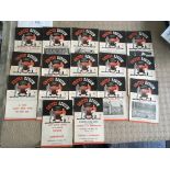52/53 Manchester United Home Football Programmes: Includes Walthamstow FA Cup. Generally in good