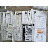 Norwich City Home Youth Football Programmes: Many black and white A4 sheets from the 80s and 90s