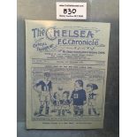 28/29 Chelsea v Barnsley Football Programme: Excellent condition ex bound Division Two match with no