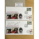 1966 England World Cup Signed First Day Covers: 30 year anniversary Benham FDCs with original 1966