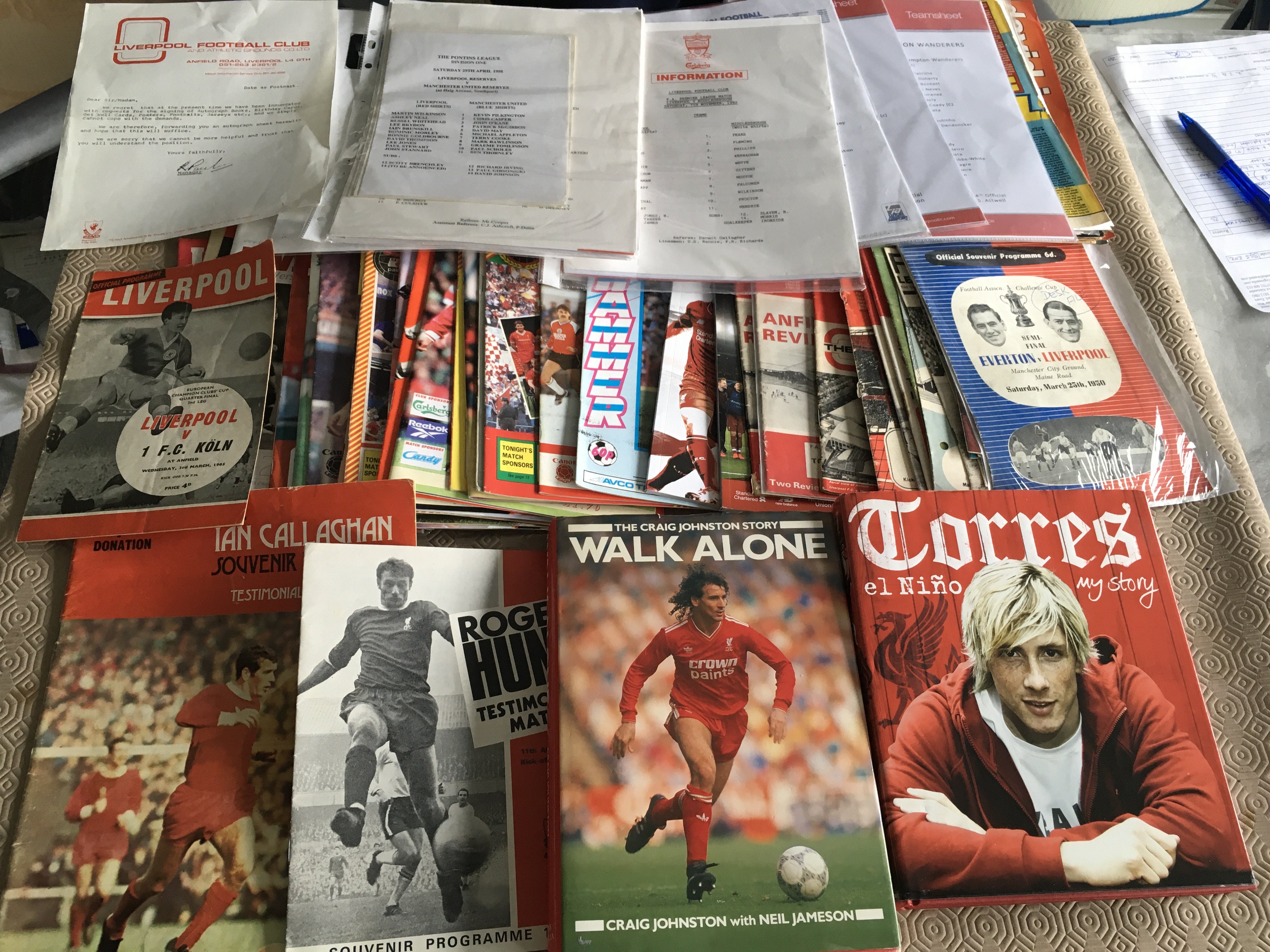 Liverpool Football Programmes + Memorabilia: Includes many big match ...