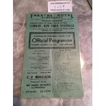 42/43 Aldershot v Luton Town Football Programme: Dated 12 12 1942. Football League South match