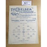 1919/20 Swansea Town v Gillingham At Chelsea FA Cup Replay Football Programme: Dated 5 1 1920 in