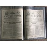 West Ham 57/58 Complete Home Football Programmes: All 21 League matches and all 3 FA Cup plus 1