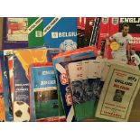 England Home Football Programmes: Includes 1952 Pirate v Belgium and 1953 v Scotland. Around 10 have
