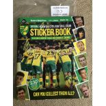 Norwich City 2019/20 Complete Card Sticker Book: Complete set of 230 cards stuck into album