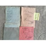 Pre War Football Autographs: All removed from autograph book to include 14 from Bury, 4 from Wrexham