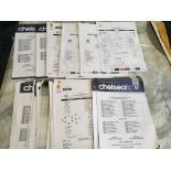 Chelsea Football Team Sheets: Quantity of team sheets from 2010 to 2013 all unwritten including